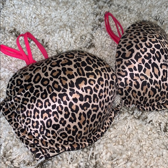 Victoria’s Secret PINK cheetah push up bra 34D - Picture 2 of 7